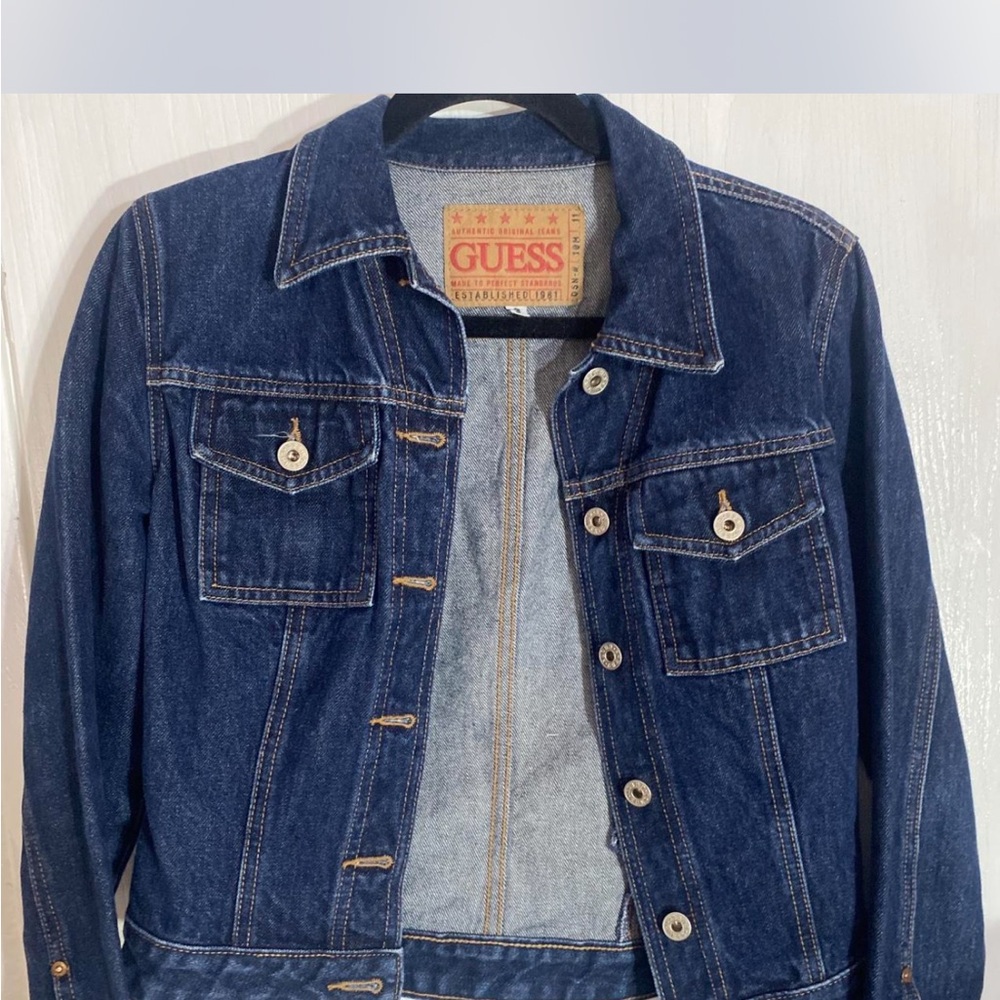 GUESS Men's Dark Indigo Denim Jacket